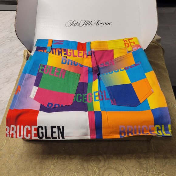 Bruce Glen Happy Logo Mini Skirt - Picture 2 of 2